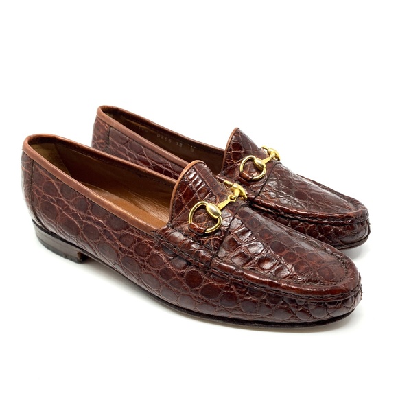 Gucci Shoes - GUCCI Alligator Gold Horsebit Exotic Lux Loafer